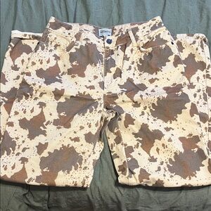 River island cow print jeans